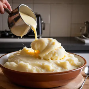 Рецепт Картофельное пюре с печеной тыквой и корицей - Приготовление пюре