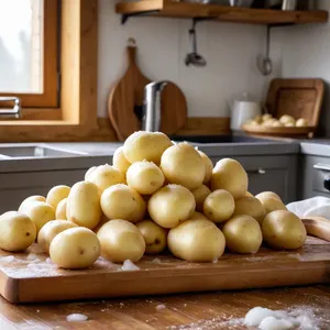 Рецепт Картофельное пюре с печеными томатами и базиликом - Подготовка картофеля