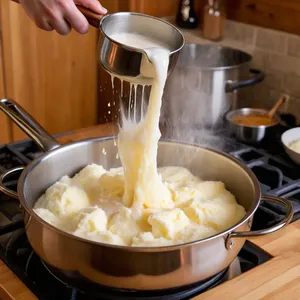 Рецепт Картофельное пюре с жареными каперсами и лимонной цедрой - Приготовление пюре
