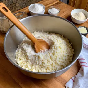 Рецепт Картофельные драники с беконом и яйцом пашот - Приготовление теста для драников