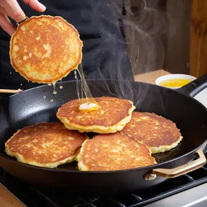 Рецепт Картофельные драники с индейкой и клюквенным соусом - Жарка картофельных драников