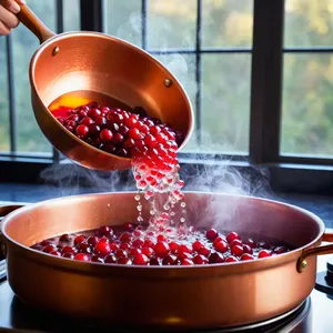Рецепт Картофельные драники с индейкой и клюквенным соусом - Приготовление клюквенного соуса