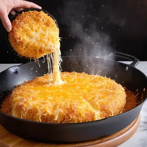 Рецепт Картофельные драники с кабачком и сырной корочкой - Добавление сырной корочки
