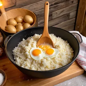 Рецепт Картофельные драники с копченой семгой и соусом тартар - Приготовление теста для драников