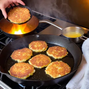 Рецепт Картофельные драники с крабовым мясом и соусом айоли - Жарка драников