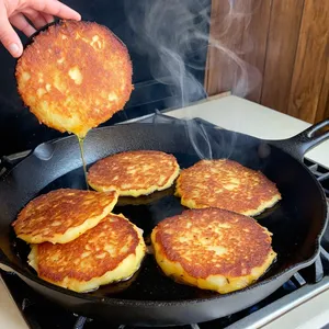 Рецепт Картофельные драники с лососем и укропным соусом - Жарка драников