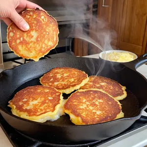 Рецепт Картофельные драники с шампиньонами и трюфельным маслом - Жарка драников