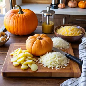 Рецепт Картофельные драники с тыквой и розмарином - Подготовка овощей