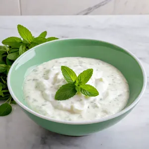 Рецепт Кебаб из ягненка с мятным йогуртом и огурцами - Приготовление мятного йогурта
