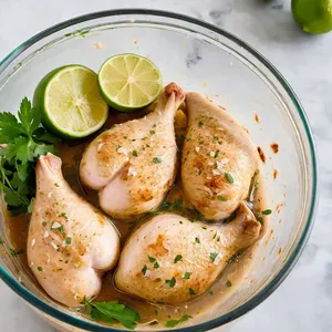 Рецепт Кебаб из курицы с кокосовым молоком и лаймом - Маринование курицы