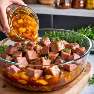 Рецепт Кебаб из свинины с айвовым маринадом и чабрецом - Маринование мяса
