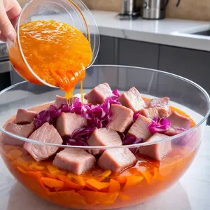 Рецепт Кебаб из свинины с апельсиновым маринадом и розмарином - Маринование мяса