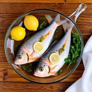 Рецепт Кефаль в фольге с лимоном и оливковым маслом - Маринование рыбы