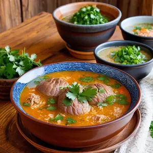 Рецепт Харчо с дикой уткой и кизиловым соусом - Подача