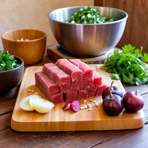 Рецепт Харчо с говядиной и сливами - Подготовка ингредиентов