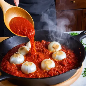 Рецепт Харчо с индейкой и черносливом - Обжарка овощной заправки
