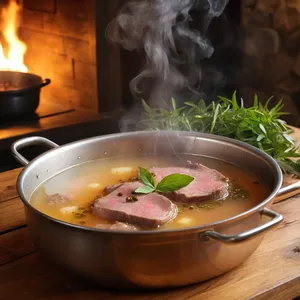 Рецепт Харчо с телятиной и вишневым соусом - Подготовка мяса и бульона