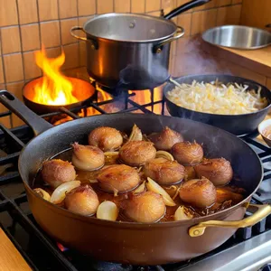 Рецепт Харчо с уткой и алычой - Обжарка утки и лука