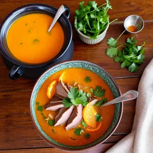 Рецепт Харчо с уткой и апельсиновым соусом - Финальные штрихи и подача