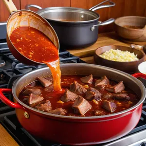Рецепт Харчо с уткой и гранатово-медовым соусом - Тушение утки с соусом