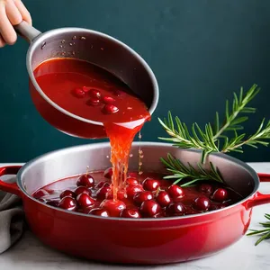 Рецепт Харчо с уткой и вишнево-розмариновым соусом - Приготовление вишнево-розмаринового соуса