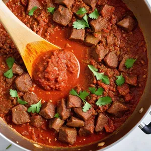 Рецепт Харира с баклажанами и бараниной - Добавление овощей и специй