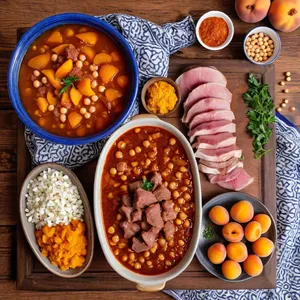 Рецепт Харира с бараниной и абрикосами - Подготовка ингредиентов