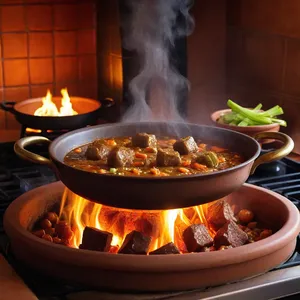 Рецепт Харира с бараниной и айвой - Обжарка мяса и овощей