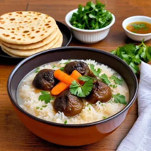 Рецепт Харира с бараниной и черносливом - Подача