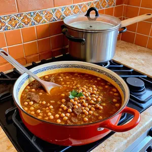 Рецепт Харира с бараниной и финиками - Варка супа