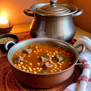 Рецепт Харира с бараниной и гранатом - Варка супа