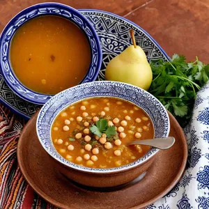 Рецепт Харира с бараниной и грушей - Подача