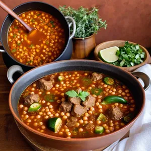 Рецепт Харира с бараниной и кабачками - Варка супа