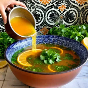 Рецепт Харира с бараниной и кабачками - Добавление зелени и лимона