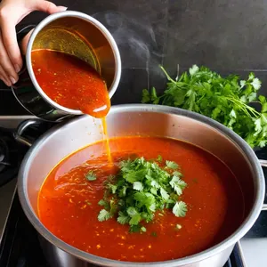 Рецепт Харира с говядиной и томатами - Добавление зелени