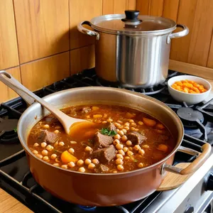 Рецепт Харира с ягненком и курагой - Варка супа