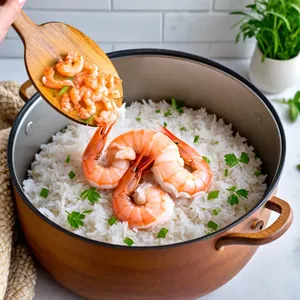 Рецепт Харира с креветками и кокосовым молоком - Приготовление креветок