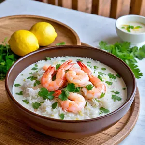 Рецепт Харира с креветками и кокосовым молоком - Подача