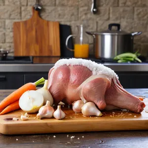 Рецепт Холодец из баранины с розмарином и чесноком - Подготовка мяса и овощей