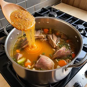 Рецепт Холодец из фазана с можжевельником и медовой горчицей - Приготовление бульона