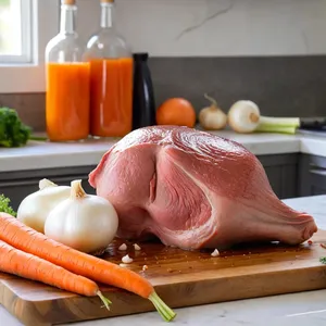Рецепт Холодец из говядины с хреном и горчицей - Подготовка мяса и овощей