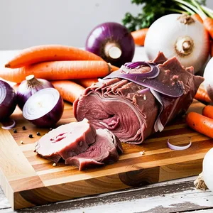 Рецепт Холодец из кабана с можжевельником и медом - Подготовка мяса и овощей