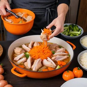 Рецепт Холодец из куриных крылышек с имбирем и медом - Извлечение мяса и овощей
