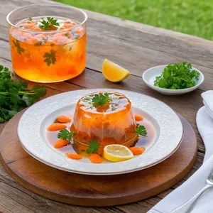 Рецепт Холодец из куриных крылышек с имбирем и медом - Подача