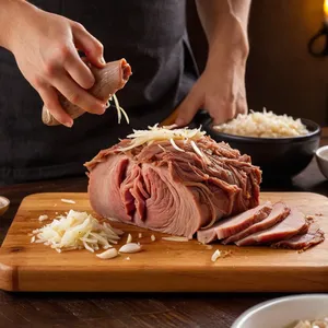 Рецепт Холодец из свиных ножек с яблочным уксусом и медом - Подготовка мяса