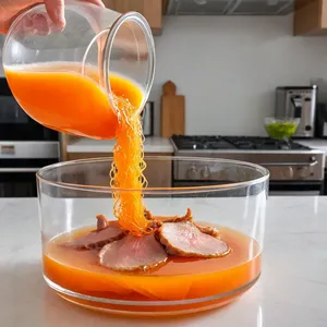 Рецепт Холодец из свиных ушек с чесноком и перцем чили - Сборка холодца