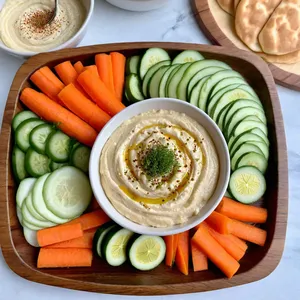 Рецепт Хумус с копченой фасолью и лаймом - Подача
