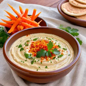 Рецепт Хумус с копченым перцем и кинзой - Подача