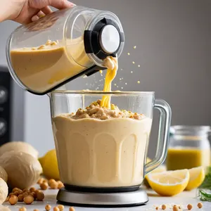 Рецепт Хумус с маслинами и лимонным соком - Смешивание основы