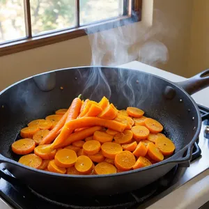 Рецепт Хумус с жареной морковью и куркумой - Приготовление жареной моркови
